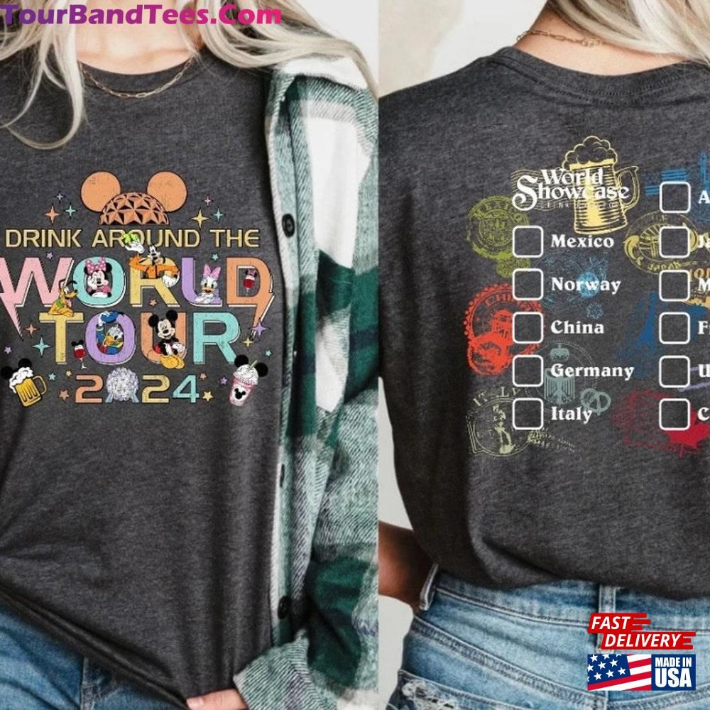 By Teelans Epcot World Tour Shirt Drink Around The T-Shirt Showcase Two Sided Tee Hoodie Sweatshirt 29Uf117279 – Utopia Fashion