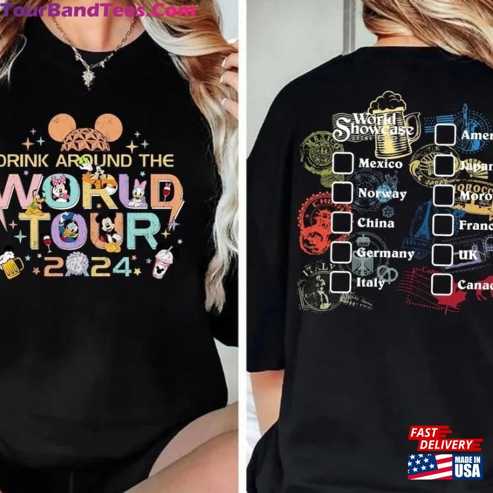 By Teelans Epcot World Tour Shirt Drink Around The T-Shirt Showcase Two Sided Tee Hoodie Sweatshirt 29Uf117279 – Utopia Fashion