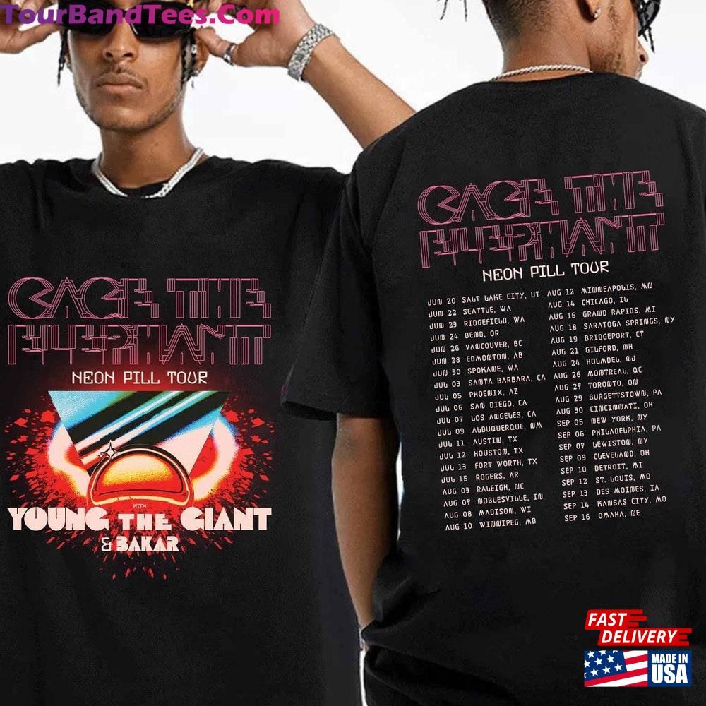 Cage The Elephant Neon Pill Tour Shirt Concert Fan Unisex Classic 29Uf092676 – Utopia Fashion