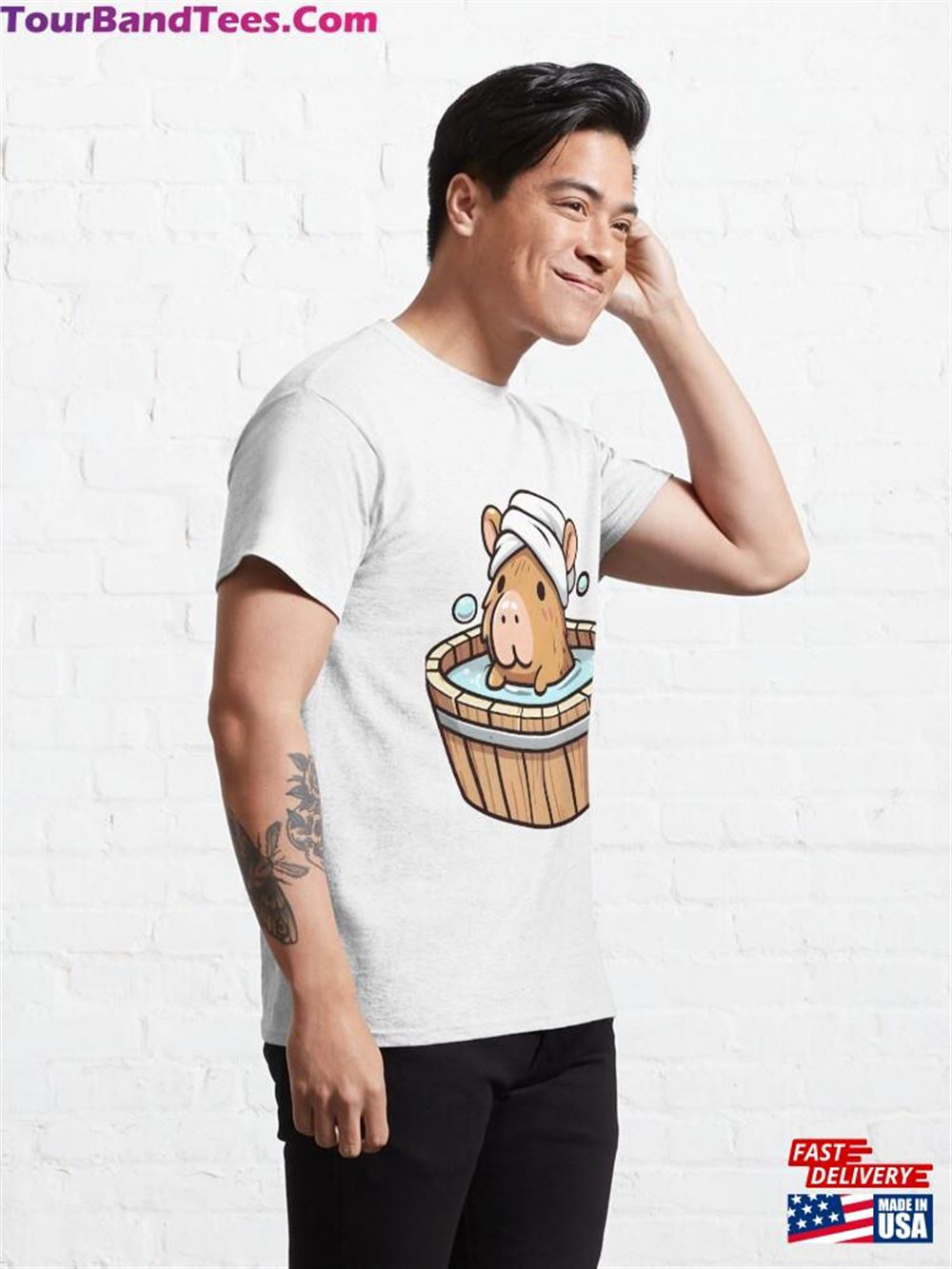 Capybara In His Bath Classic T-Shirt Sweatshirt 29Uf116885 – Utopia Fashion