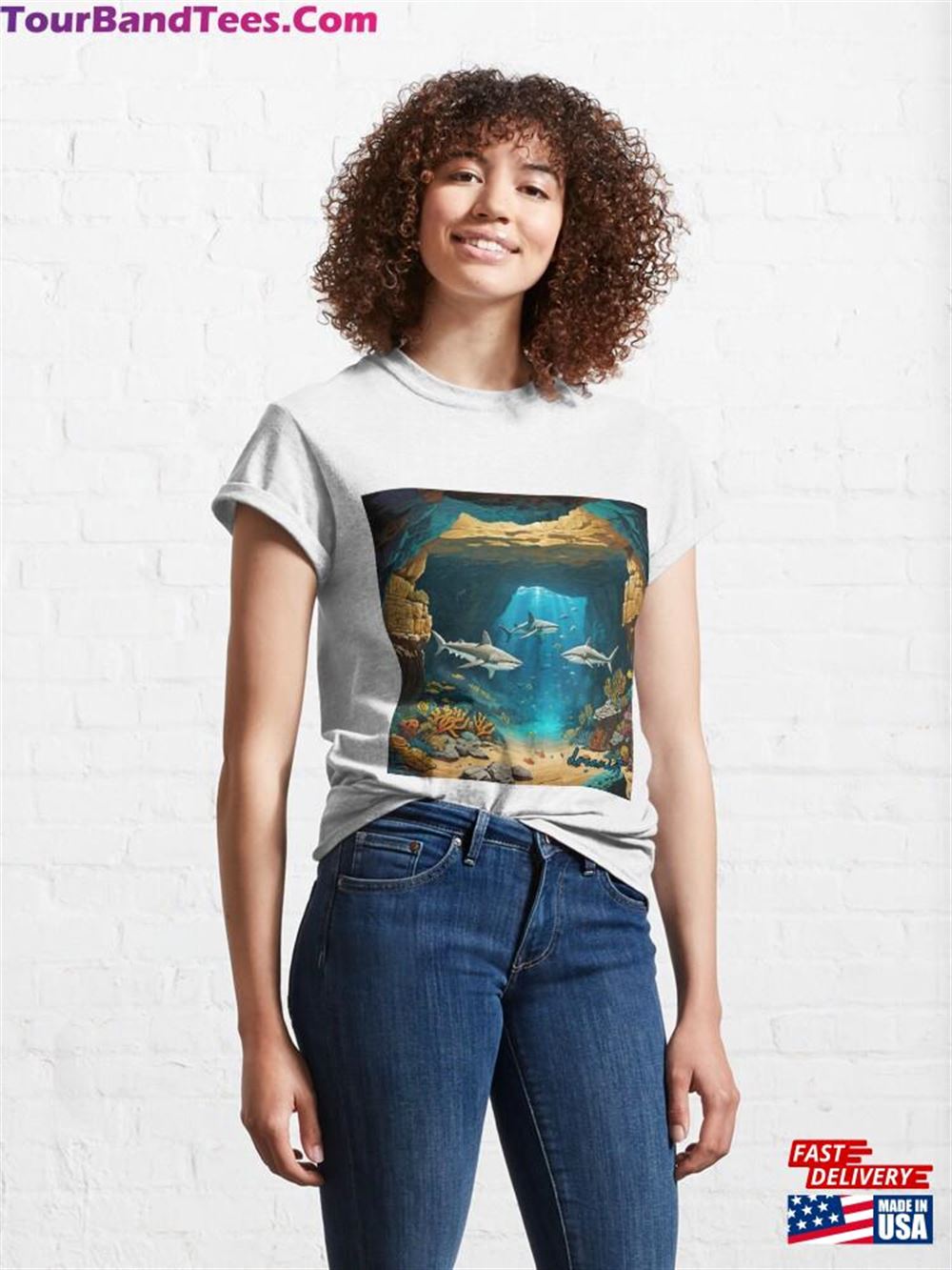 Cave Of Sharks Classic T-Shirt Unisex 29Uf096712 – Utopia Fashion