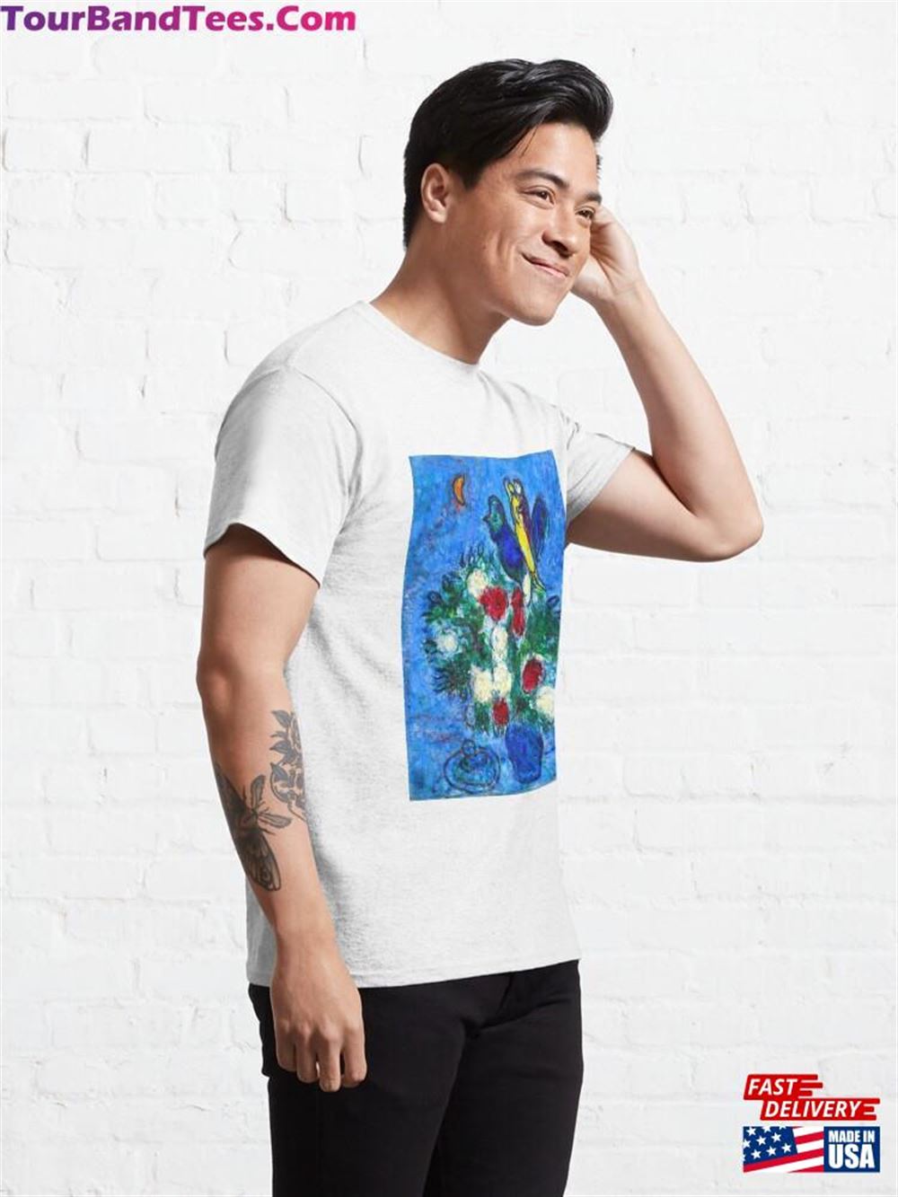 Celebrate On The Flower By Marc Chagall Classic T-Shirt Sweatshirt 29Uf115899 – Utopia Fashion