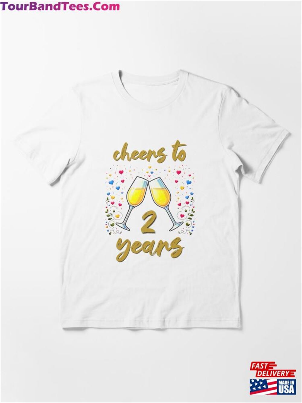 Cheers To Years Anniversary Celebrating Essential T-Shirt Classic 29Uf096708 – Utopia Fashion