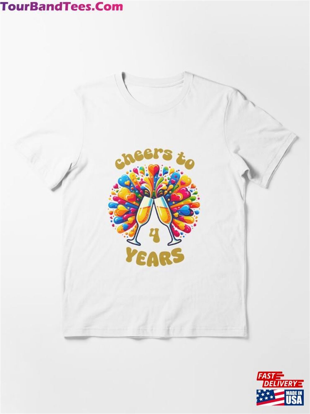 Cheers To Years Anniversary Celebrating Essential T-Shirt Unisex 29Uf116196 – Utopia Fashion