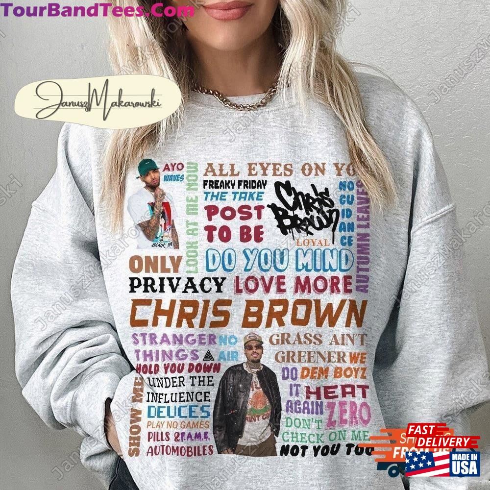 Chris Brown Shirt Doodle Song Titles Sweatshirt Bootleg Music Art Album Hoodie Classic T-Shirt 29Uf106738 – Utopia Fashion