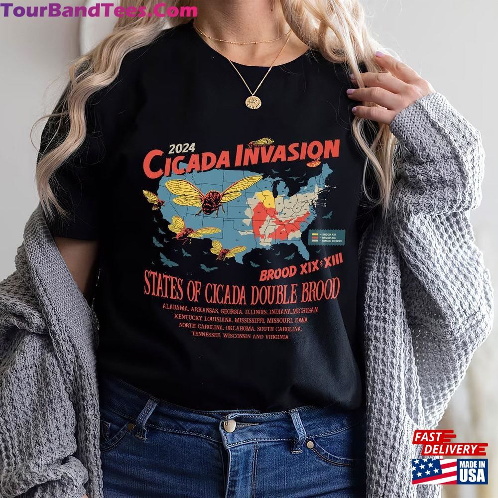 Cicada Invasion Shirt States Of Double Brood Xiii Amp Xix Shirts Sweatshirt Unisex 29Uf100991 – Utopia Fashion