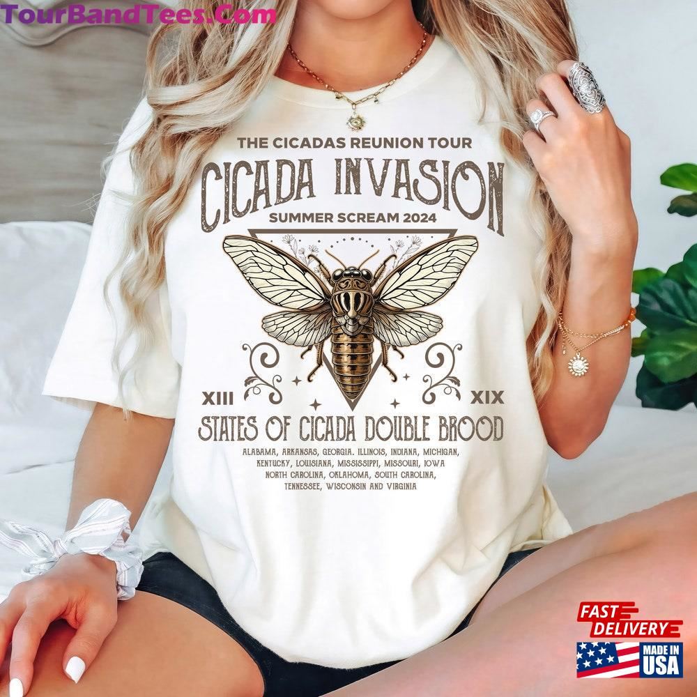 Cicada Invasion Shirt The Cicadas Reunion Tour Tee Summer Of Screaming T-Shirt Classic Hoodie 29Uf092842 – Utopia Fashion