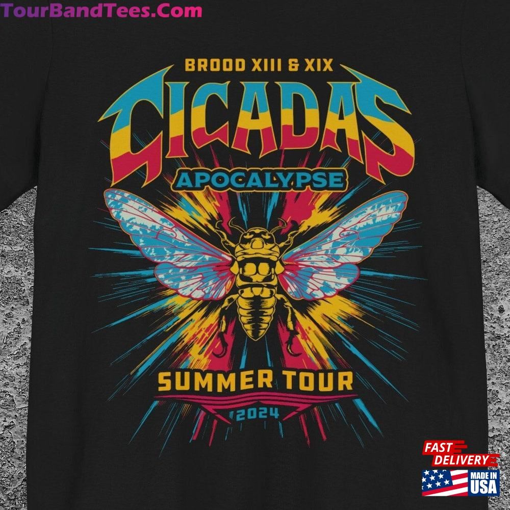 Cicadas Rock N Roll Summer Tour Unisex Short Sleeve Tee Shirt Classic Hoodie 29Uf111745 – Utopia Fashion