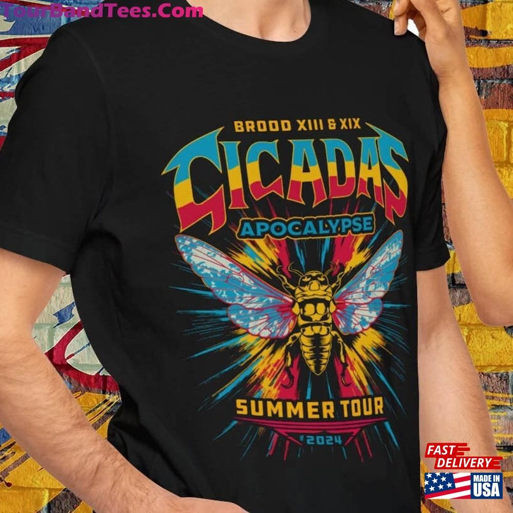 Cicadas Rock N Roll Summer Tour Unisex Short Sleeve Tee Shirt Classic Hoodie 29Uf111745 – Utopia Fashion