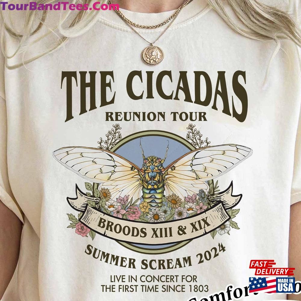 Cicadas Reunion Tour Comfort Colors Shirt Broods Xiii Xix Invasion Emergence Live In Concert For The First Time Since Hoodie T-Shirt 29Uf107042 – Utopia Fashion