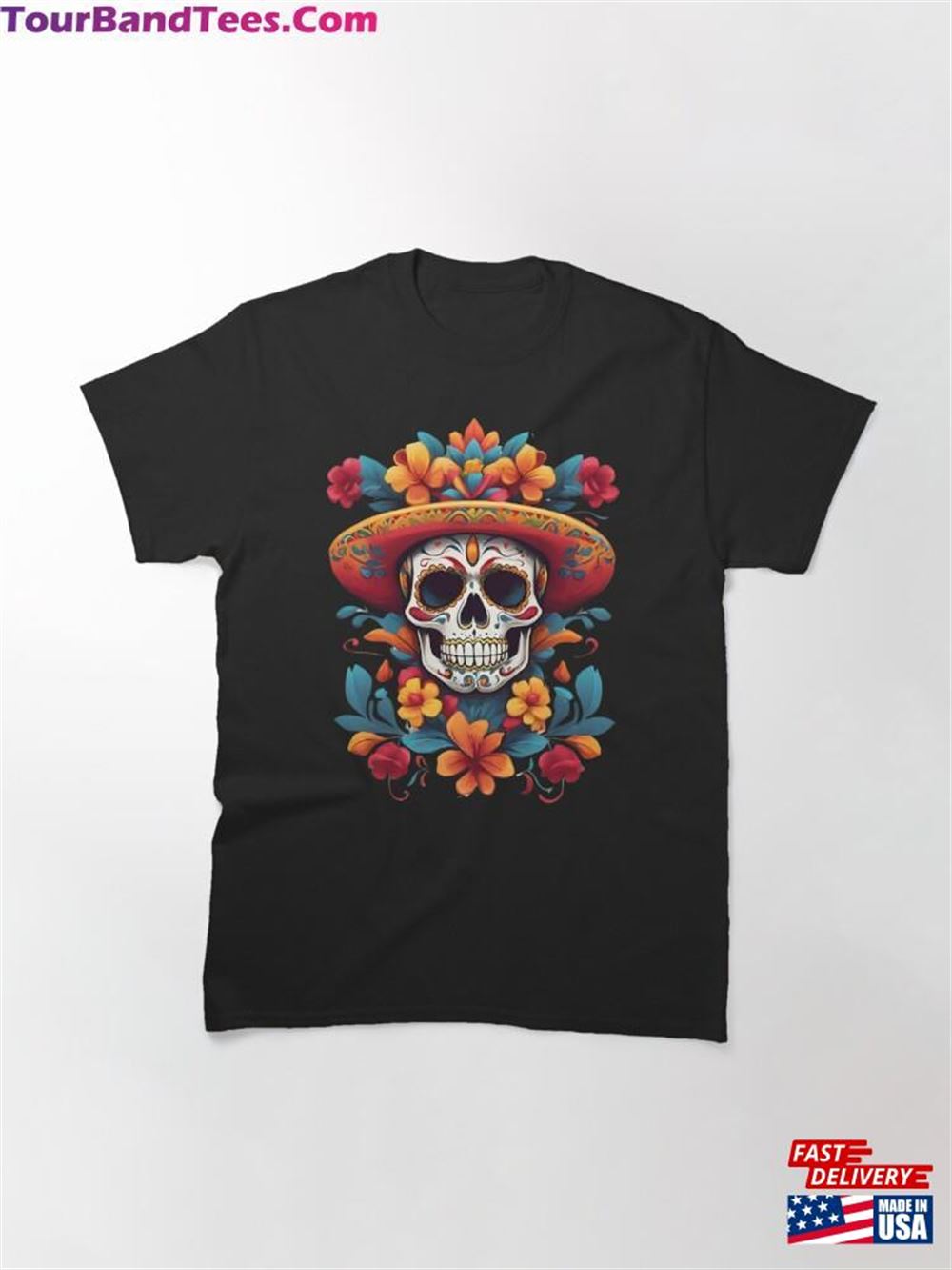 Cinco De Mayo Skull With Sombrero Iv Classic T-Shirt 29Uf106626 – Utopia Fashion