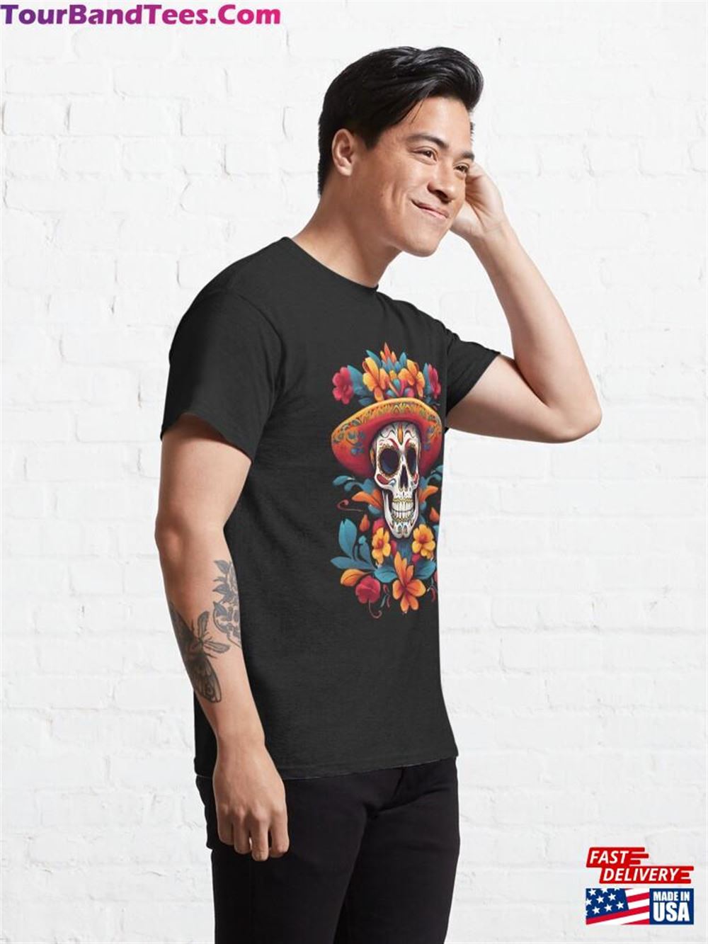 Cinco De Mayo Skull With Sombrero Iv Classic T-Shirt 29Uf106626 – Utopia Fashion