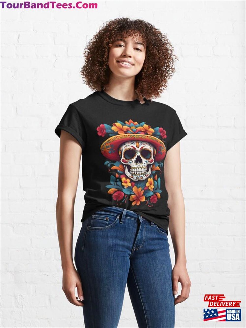 Cinco De Mayo Skull With Sombrero Iv Classic T-Shirt 29Uf106626 – Utopia Fashion