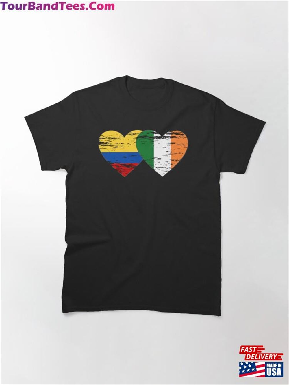 Colombia Ireland Flag Used Classic T-Shirt Unisex 29Uf106330 – Utopia Fashion