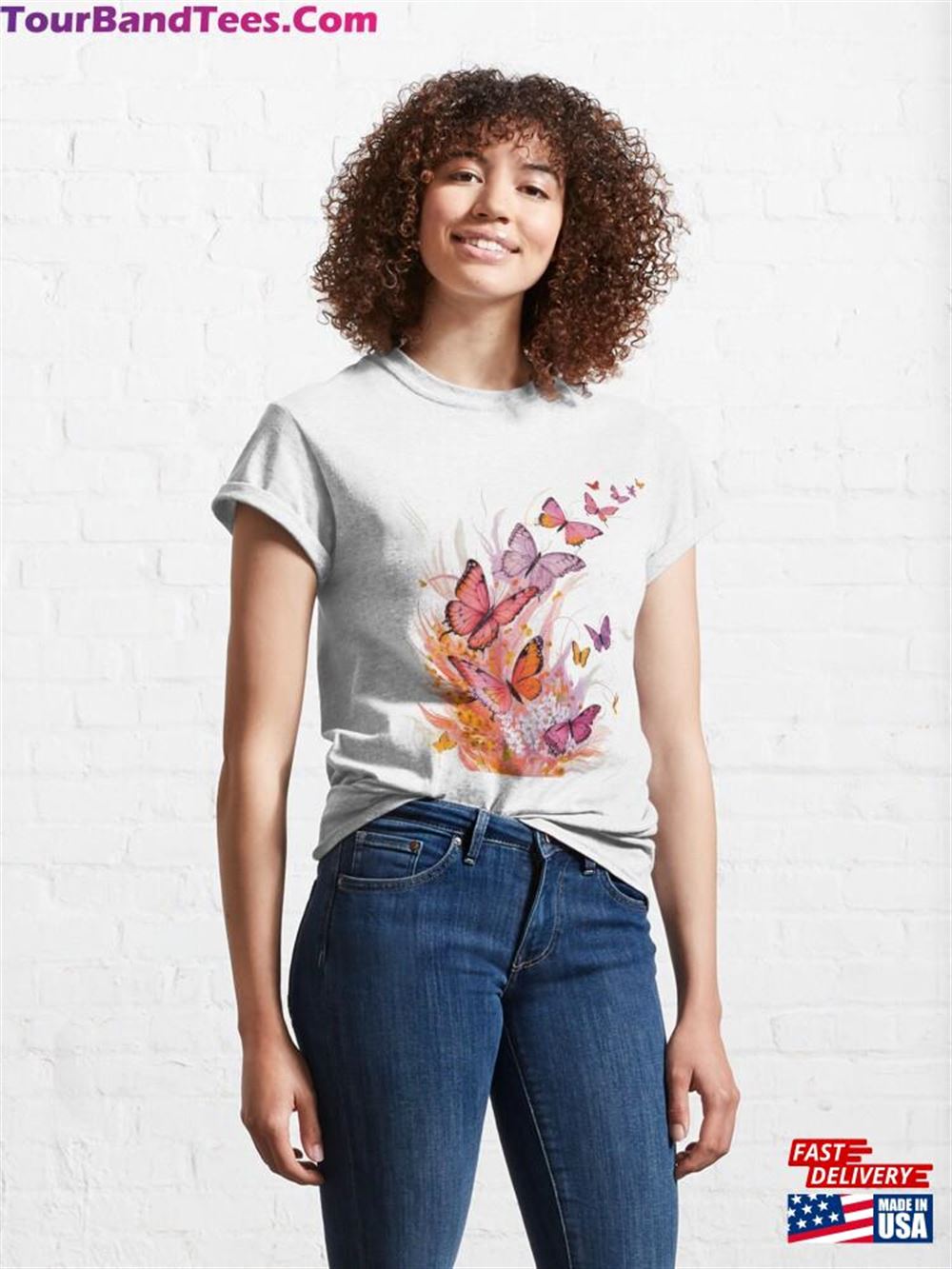 Colorful Butterfly Classic T-Shirt Unisex 29Uf116088 – Utopia Fashion