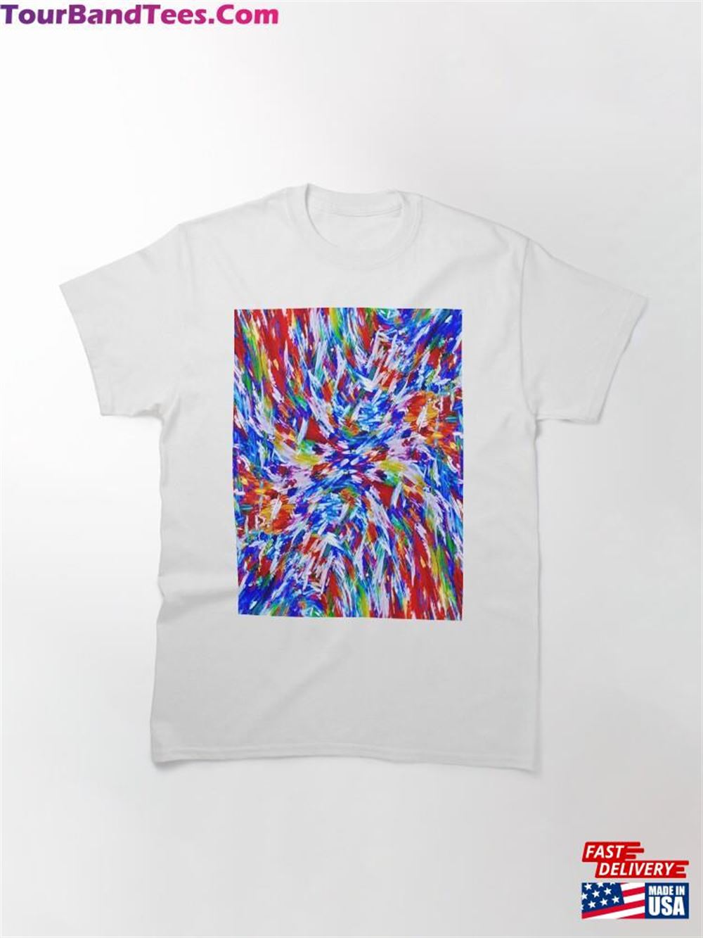 Colorful Splash Acrylic Abstract Expressionism Classic T-Shirt Unisex 29Uf117307 – Utopia Fashion