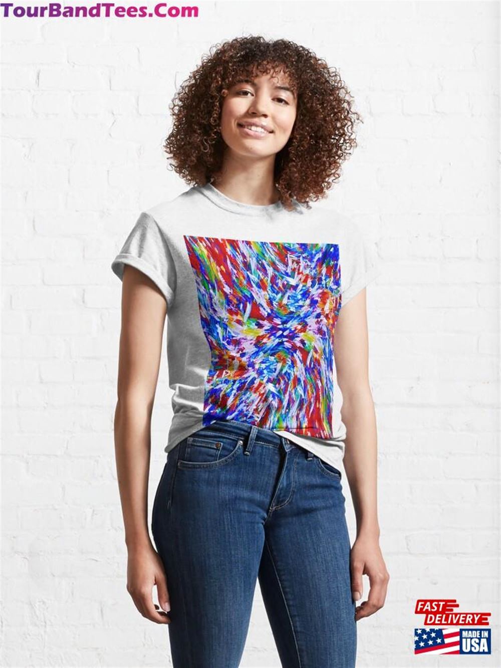 Colorful Splash Acrylic Abstract Expressionism Classic T-Shirt Unisex 29Uf117307 – Utopia Fashion