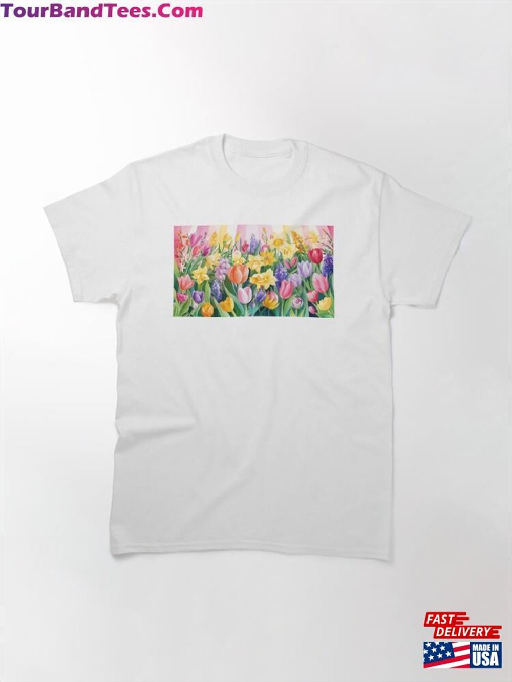 Colorful Spring Flowers Classic T-Shirt 29Uf116033 – Utopia Fashion