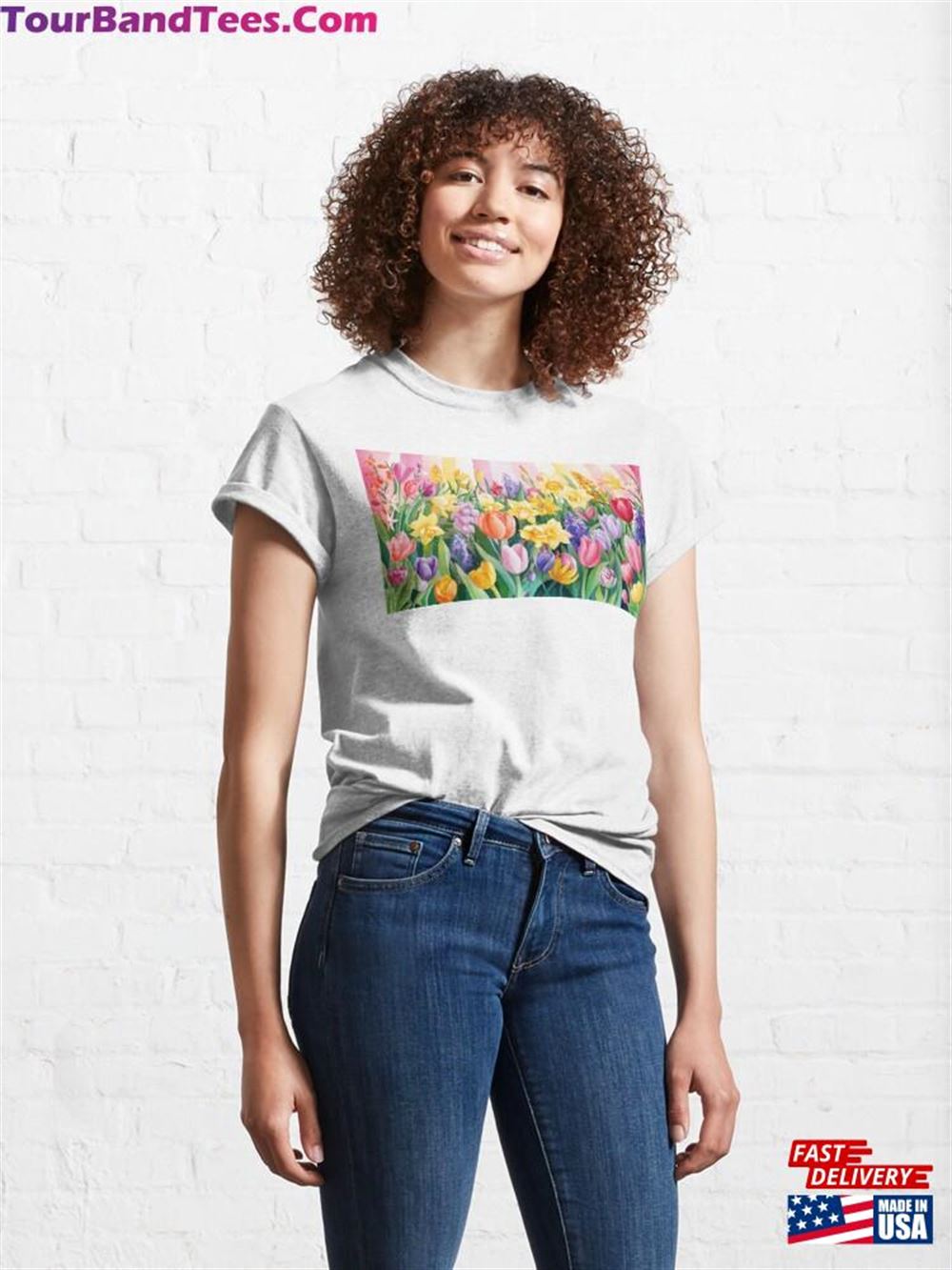 Colorful Spring Flowers Classic T-Shirt 29Uf116033 – Utopia Fashion