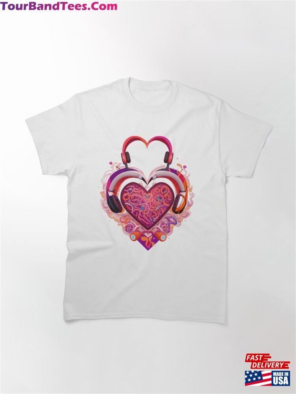 Colourful Graffiti Illustration Of Heart Classic T-Shirt 29Uf116127 – Utopia Fashion