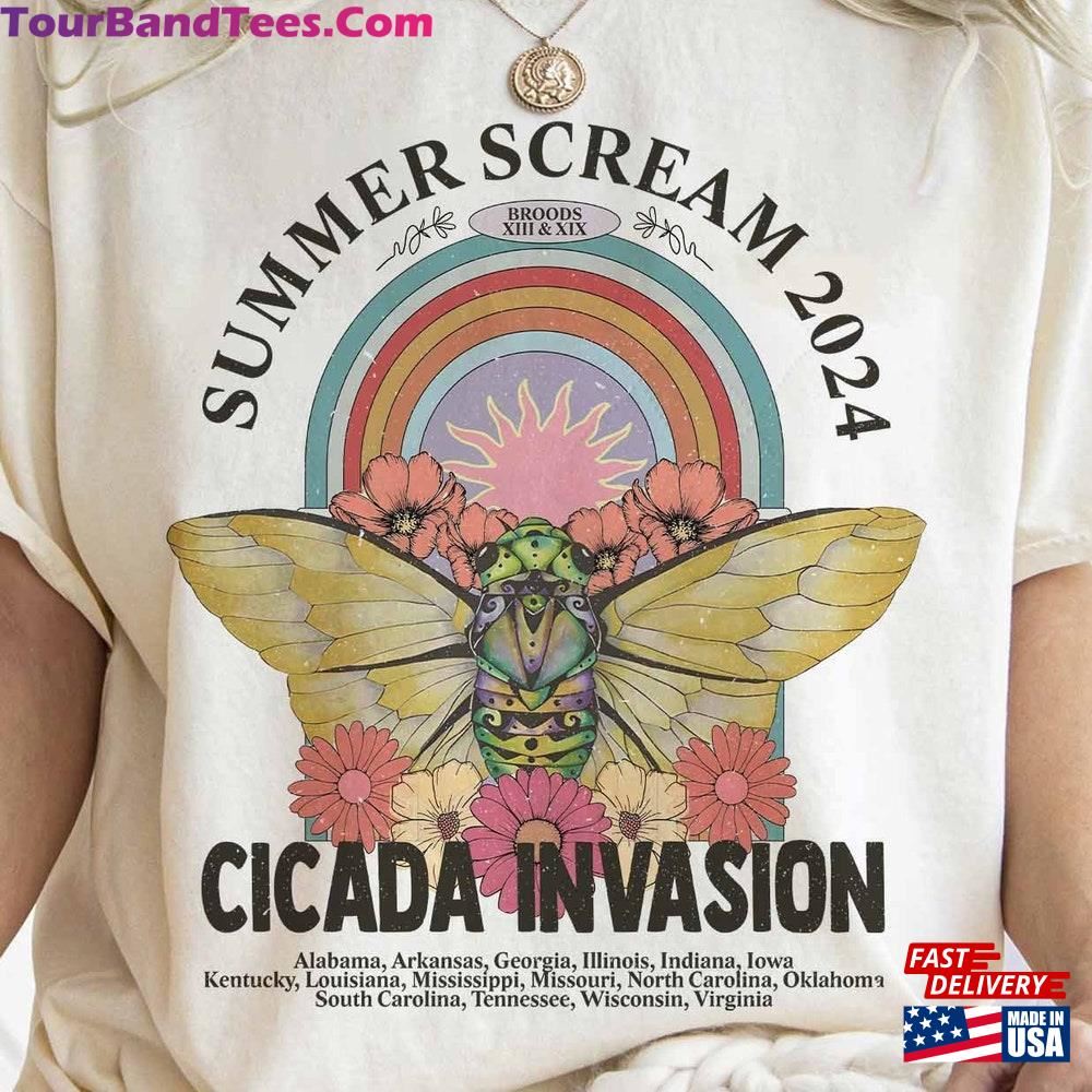 Comfort Colors Cicadas Summer Scream Shirt Cicada Invasion Double Emergence Tee Broods Xiii Unisex T-Shirt 29Uf102759 – Utopia Fashion