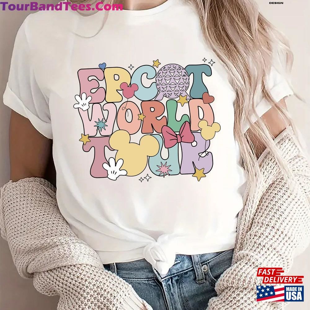 Comfort Colors Cute Epcot World Tour Shirt Disney Group Trip Retro Disneyland Unisex Hoodie 29Uf117641 – Utopia Fashion