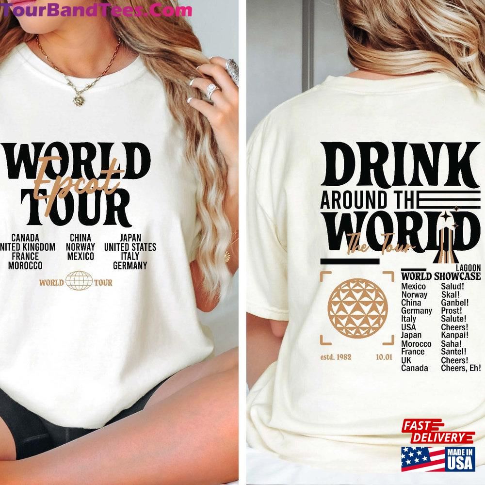 Comfort Colorsdisney Epcot World Tour Shirt Drink Around The Disney Group Trip Sweatshirt Unisex 29Uf092763 – Utopia Fashion