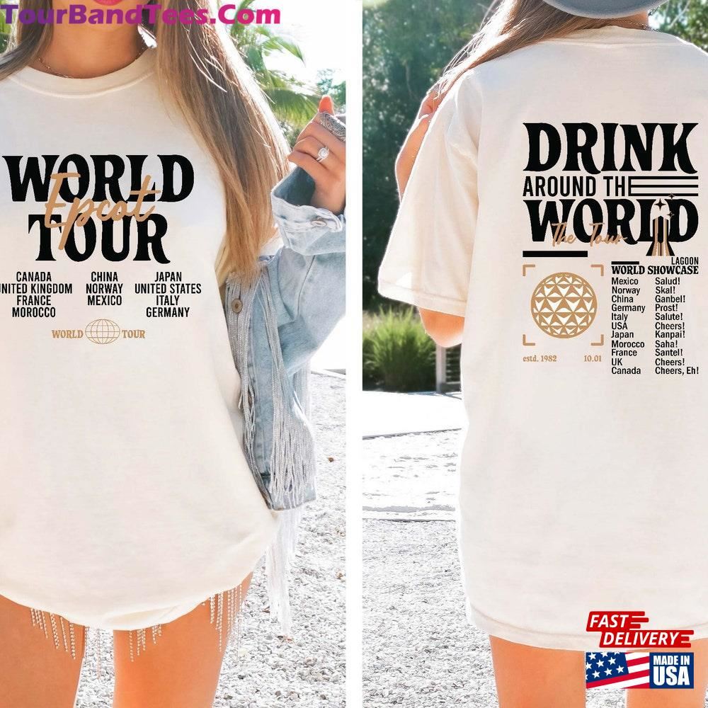 Comfort Colorsdisney Epcot World Tour Shirt Drink Around The Disney Group Trip T-Shirt Classic 29Uf092250 – Utopia Fashion