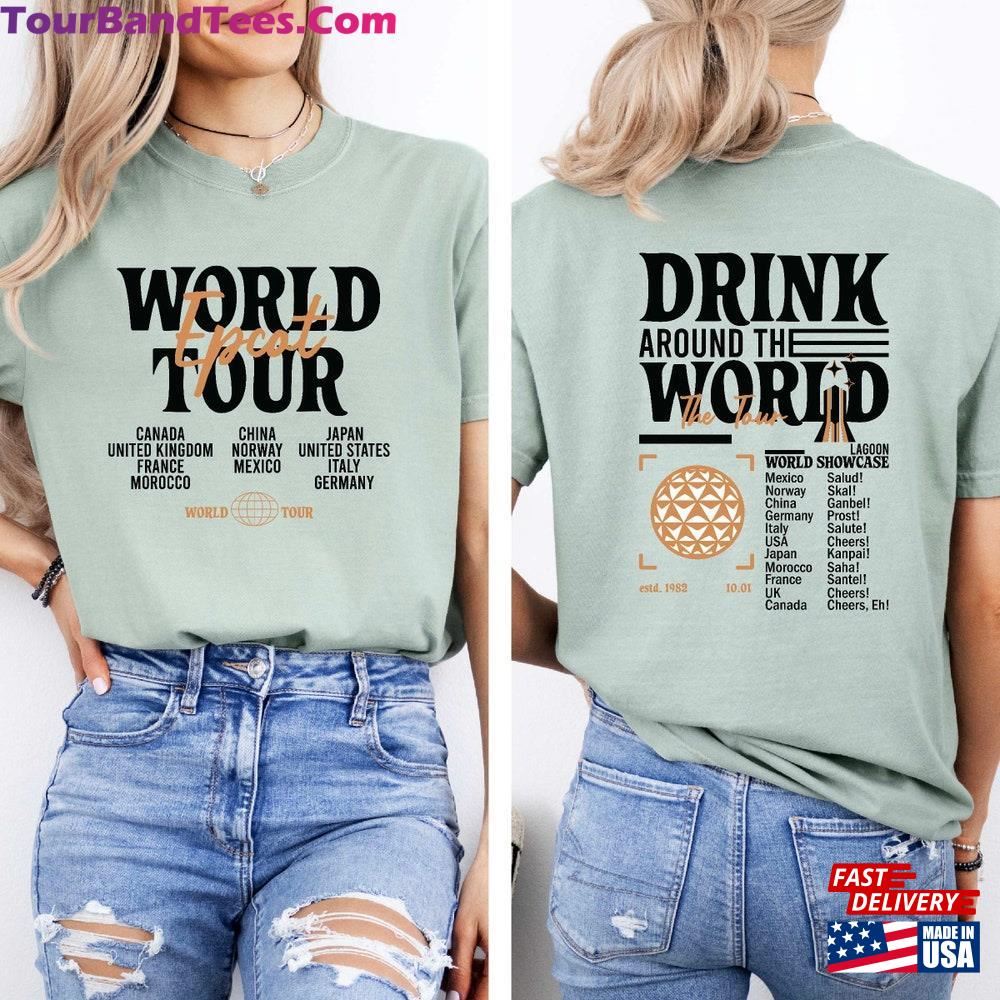 Comfort Colorsdisney Epcot World Tour Shirt Drink Around The Disney Group Trip T-Shirt Classic 29Uf092250 – Utopia Fashion