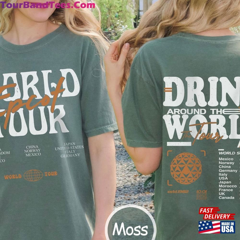 Comfort Colors Disney Epcot World Tour Shirt Drink Around The Group Trip Classic T-Shirt 29Uf096061 – Utopia Fashion