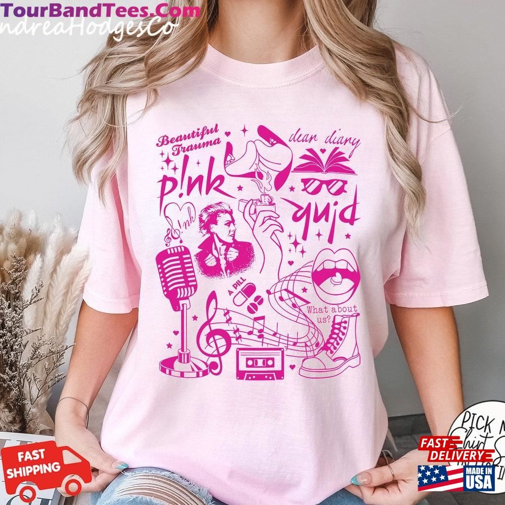 Comfort Colors Pink Singer Tour Summer Carnival Shirt Trustfall Album Tee Music Festival T-Shirt Classic 29Uf097555 – Utopia Fashion