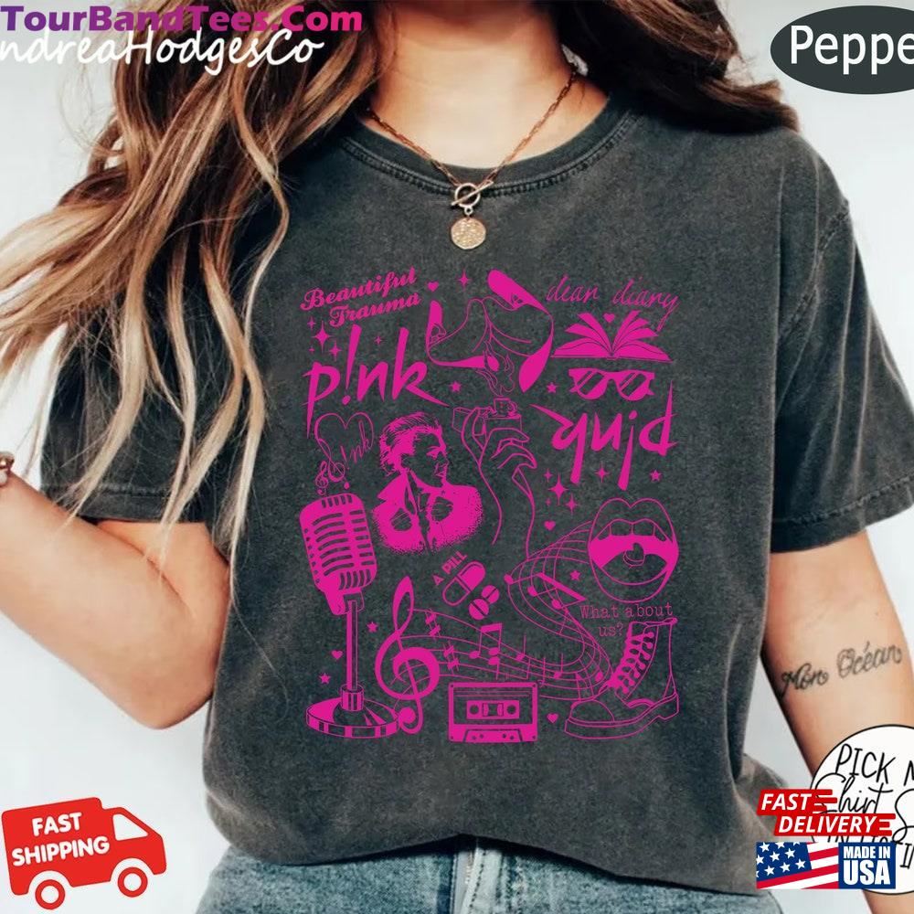 Comfort Colors Pink Singer Tour Summer Carnival Shirt Trustfall Album Tee Music Festival T-Shirt Classic 29Uf097555 – Utopia Fashion