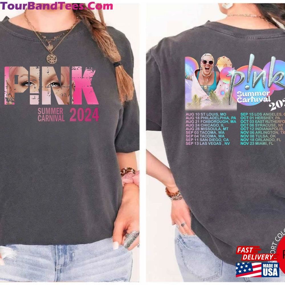 Comfort Colors Pink Summer Carnival Trustfall Album Tee Singer Tour Music Festival Shirt Concert Apparel Classic T-Shirt 29Uf116452 – Utopia Fashion