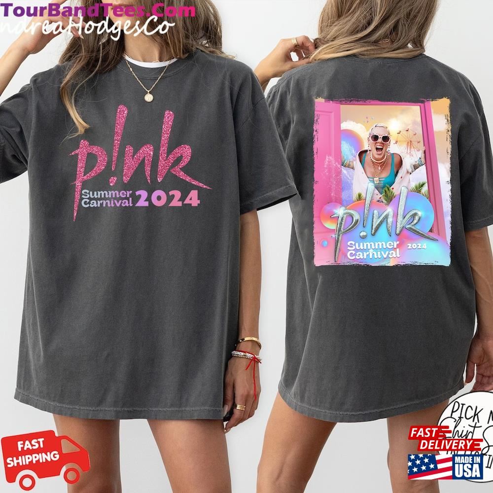 Comfort Colors Pink Summer Carnival Trustfall Album Tee Singer Tour T-Shirt Classic 29Uf116988 – Utopia Fashion