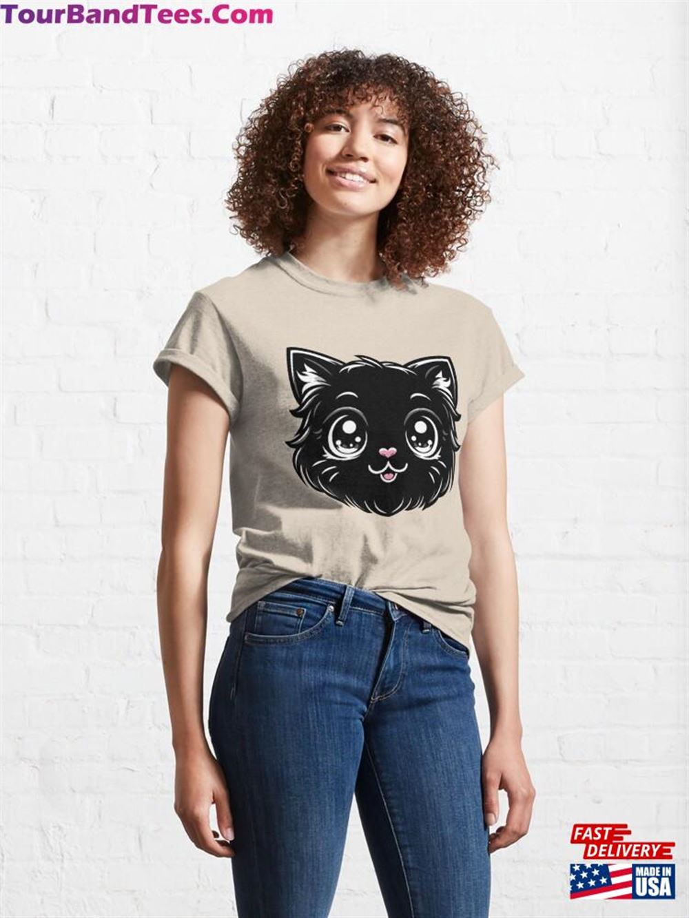 Cute Black Cat Face Classic T-Shirt Hoodie 29Uf117183 – Utopia Fashion