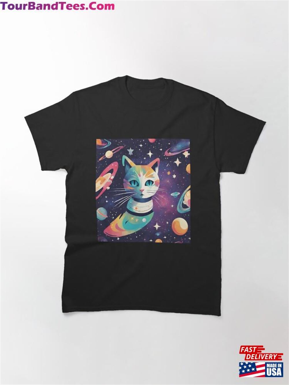 Cute Cat Floats Through Space Classic T-Shirt Hoodie 29Uf092240 – Utopia Fashion