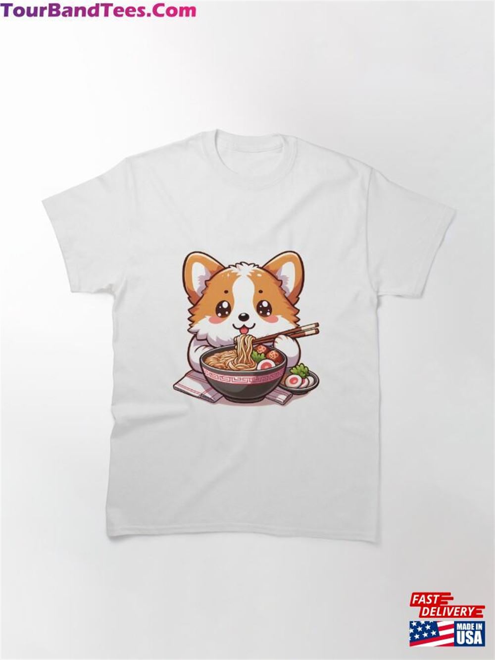 Cute Corgi Ramen Kawii Eating Classic T-Shirt Hoodie Sweatshirt 29Uf097694 – Utopia Fashion