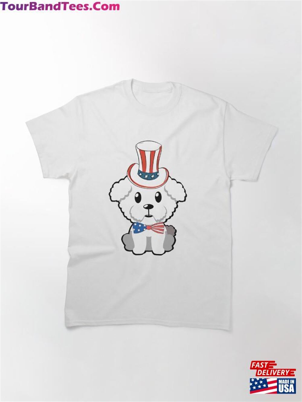 Cute Furry Dog Is Wearing An Uncle Sam Hat Classic T-Shirt Sweatshirt 29Uf097350 – Utopia Fashion