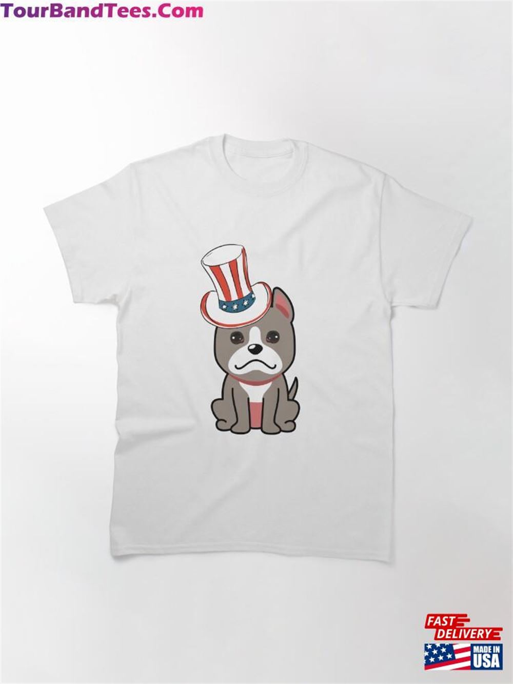 Cute Grey Dog Is Wearing An Uncle Sam Hat Classic T-Shirt Hoodie Sweatshirt 29Uf111866 – Utopia Fashion