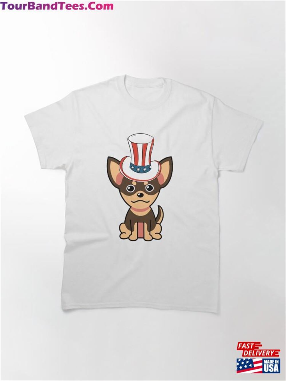 Cute Small Dog Is Wearing An Uncle Sam Hat Classic T-Shirt Sweatshirt Unisex 29Uf111811 – Utopia Fashion