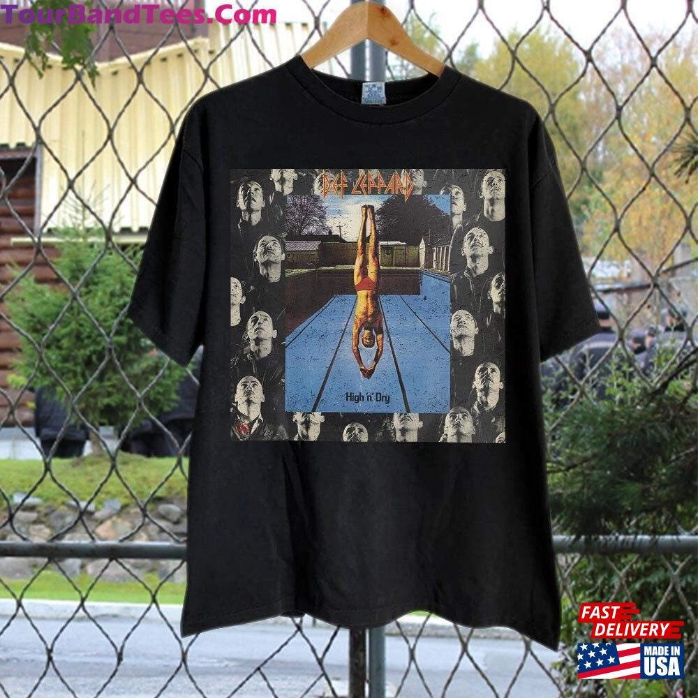 Def Leppard Music Shirt High N Dry Rock Band Vintage 90S Graphic Tee T-Shirt Classic 29Uf092117 – Utopia Fashion