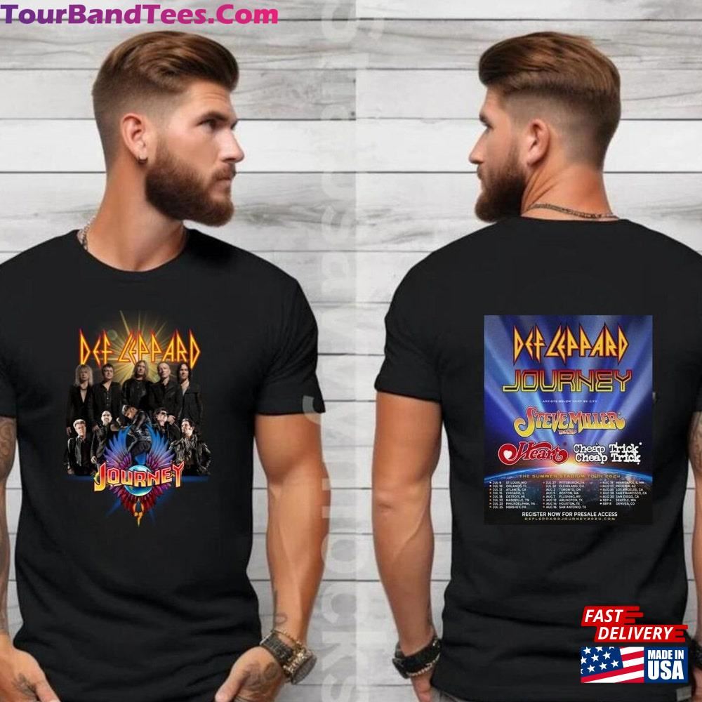 Def Leppard Shirt Journey Summer Stadium Tour Hysteria Band Tshirt Unisex Classic 29Uf117309 – Utopia Fashion