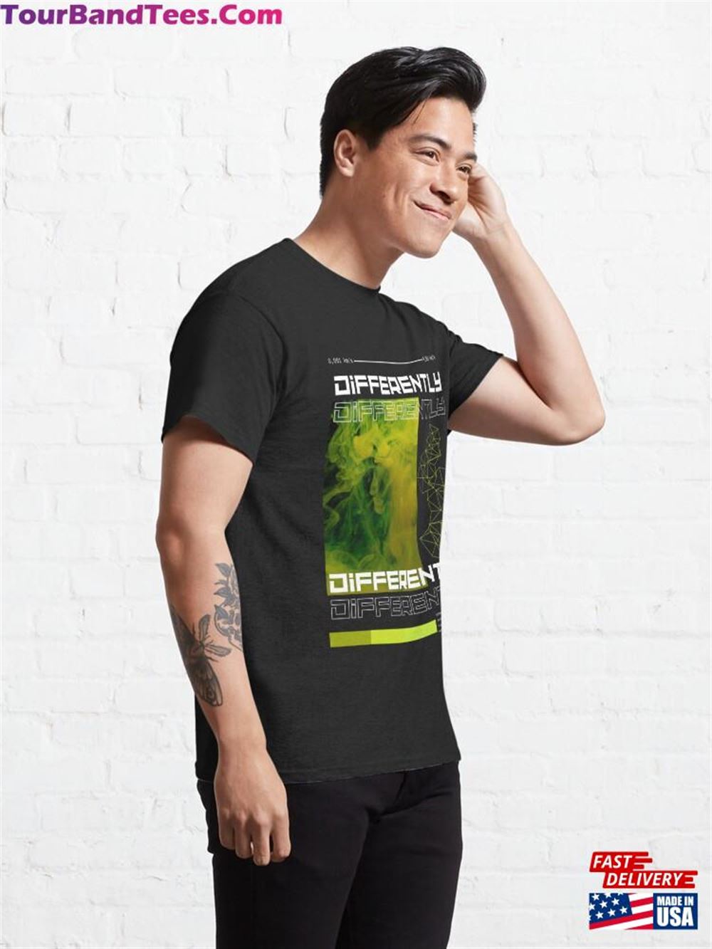 Differently Green Background Classic T-Shirt Hoodie 29Uf106928 – Utopia Fashion