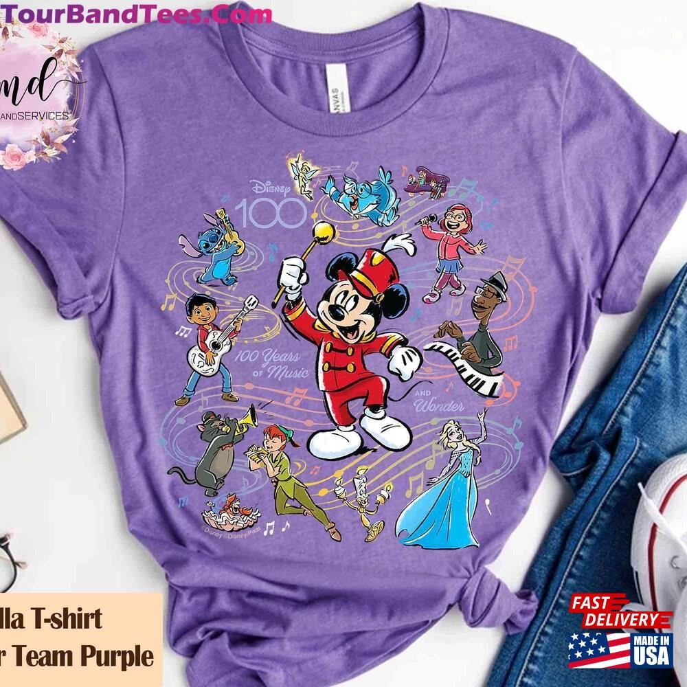 Disney Years Of Music And Wonder Mickey Full Color D100 T-Shirt Platinum Celebration 100Th Anniversary Tee Unisex 29Uf092983 – Utopia Fashion