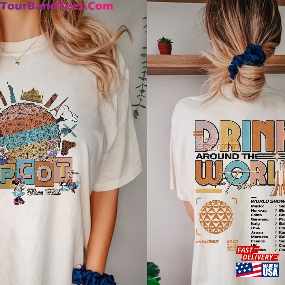 Disney Epcot World Tour Est Comfort Colors Shirt Mickey And Friends Sweatshirt Drink Around The Shirts Unisex Hoodie 29Uf097191 – Utopia Fashion