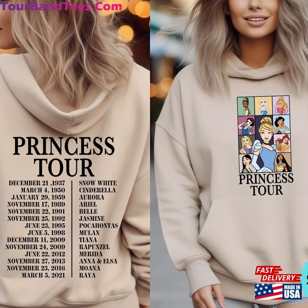 Disney Princess Tour Sweatshirt Shirt Two Sided Vintage Hoodie T-Shirt 29Uf096878 – Utopia Fashion