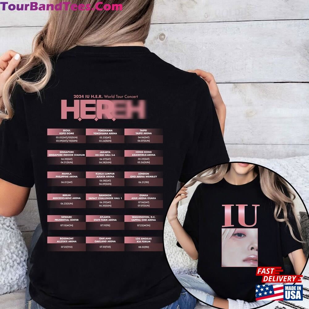 Double Sided Iu H E R World Tour Shirt Kpop Lee Jieun T-Shirt Hoodie 29Uf112768 – Utopia Fashion