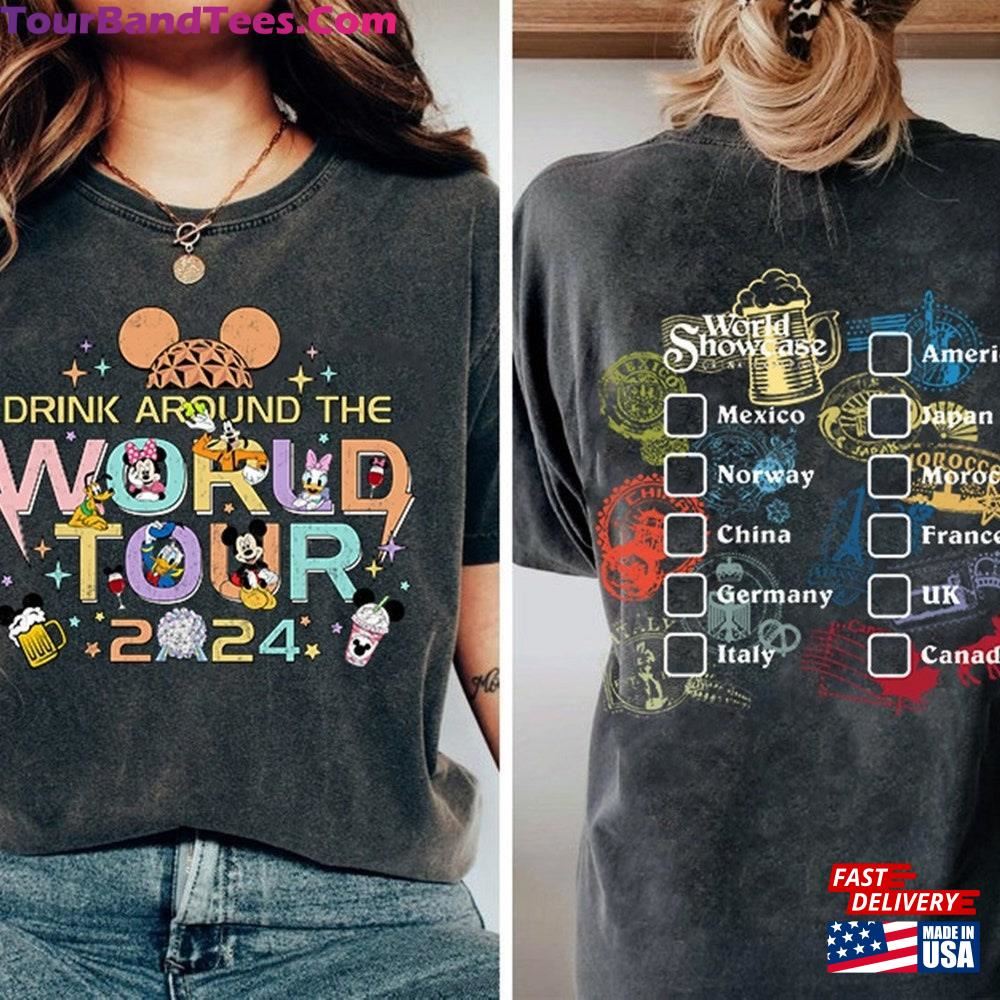 Drink Around The World Traveler Disneyland Family Matching Shirt Epcot Vacation Hoodie Classic 29Uf111981 – Utopia Fashion