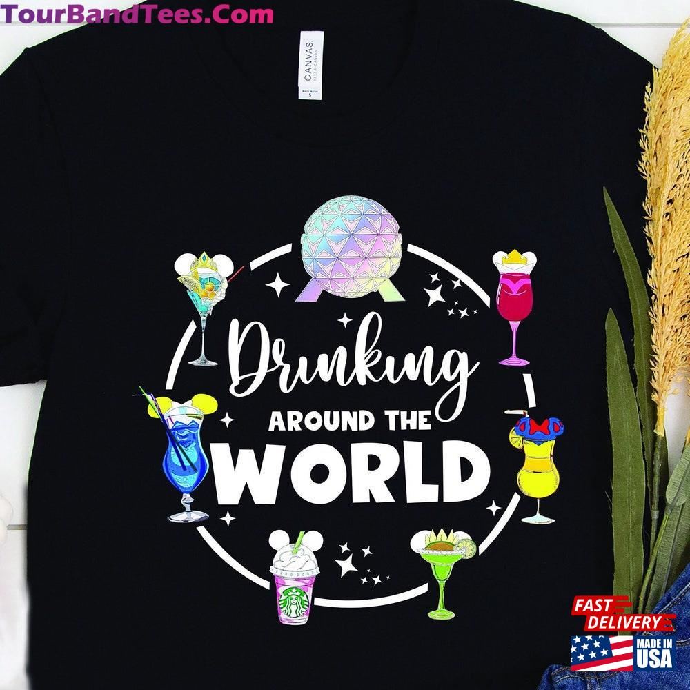 Drinking Around World Shirt Disney Epcot Custom Tee Unisex Hoodie 29Uf112564 – Utopia Fashion