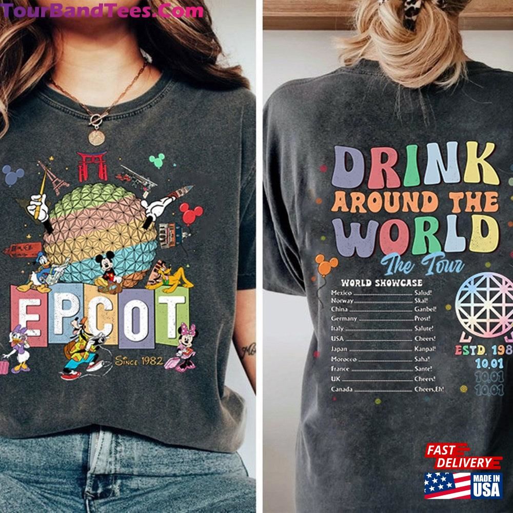 Epcot World Tour Shirt Drink Around The Showcase Hoodie Classic 29Uf096469 – Utopia Fashion